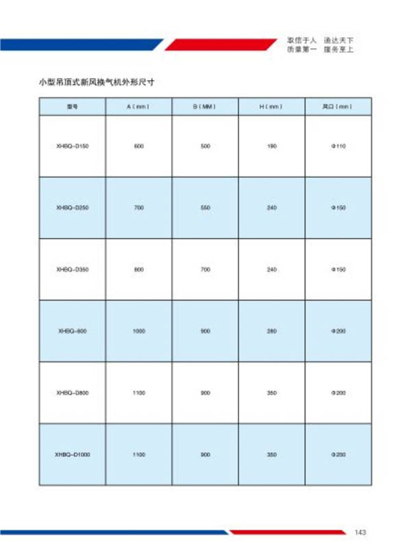 小型吊顶式新风换气机