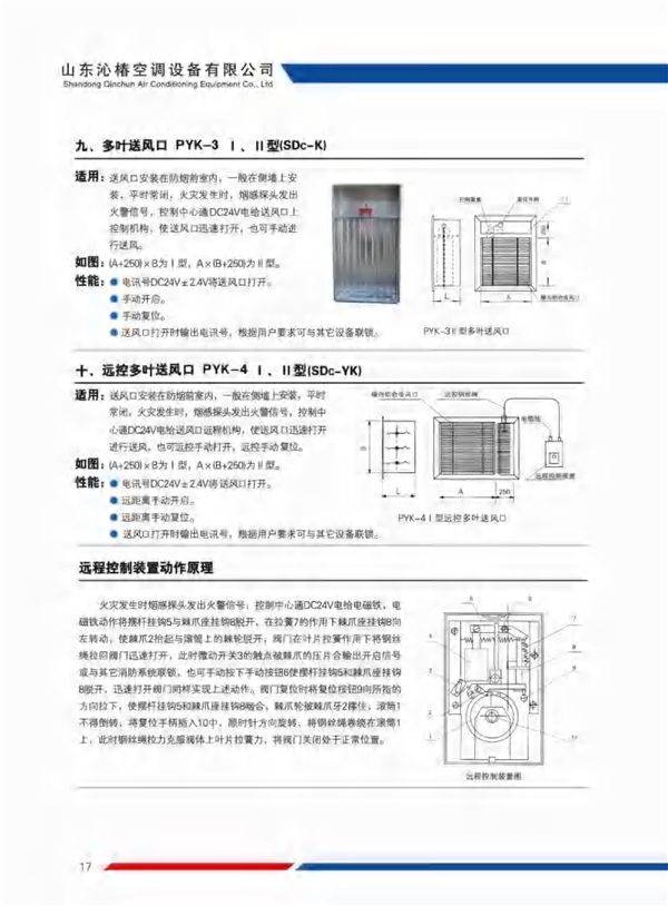 正压送风口