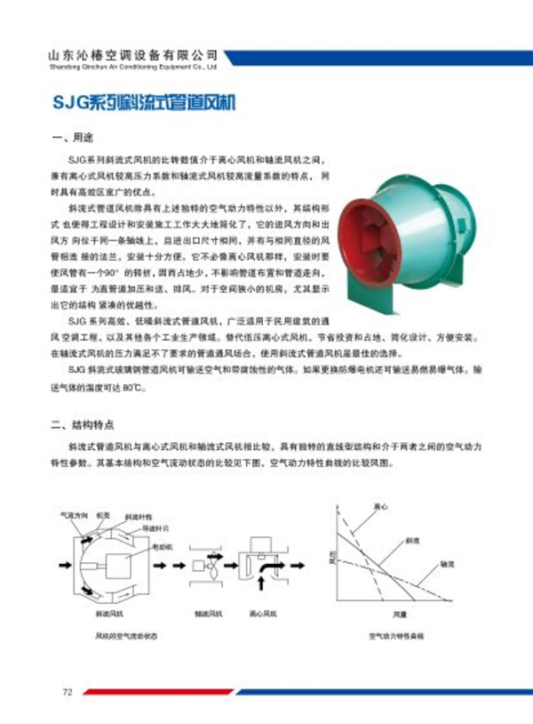 SJG系列斜流式管道风机